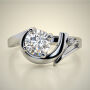 PAVE SOLITAIRE RING ENG028
